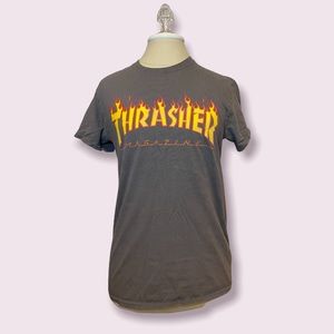 Thrasher magazine grey short sleeve tee